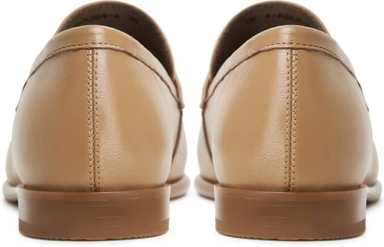 Cesare Gaspari Blokhak leren loafers Beige Dames