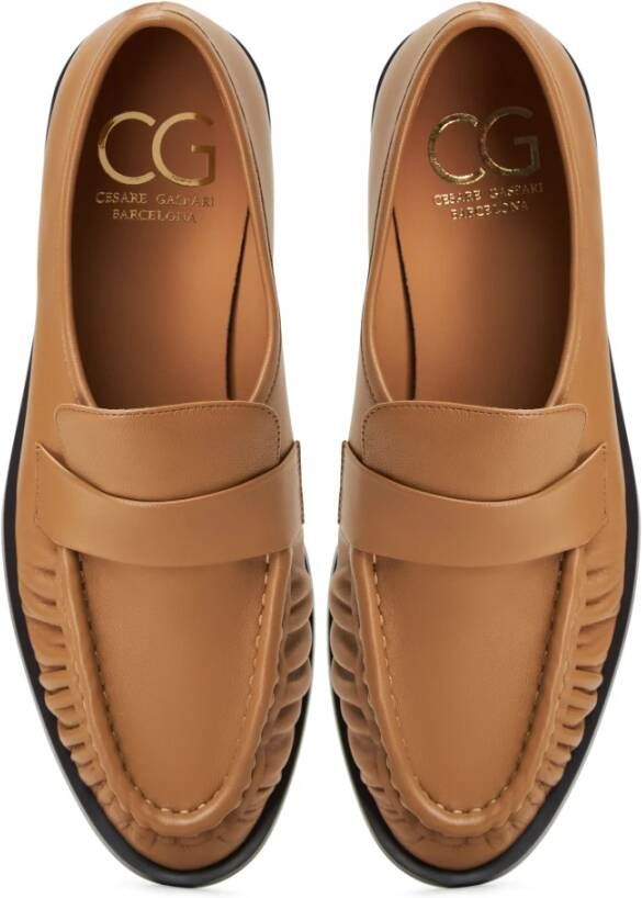 Cesare Gaspari Blokhak loafers Beige Dames