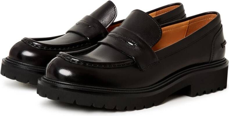 Cesare Gaspari Blokhak loafers Zwart Black Dames