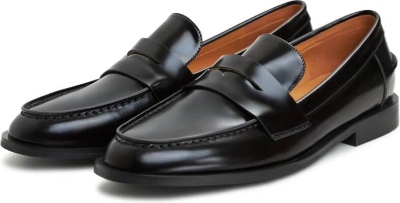 Cesare Gaspari Blokhak loafers Zwart Black Dames