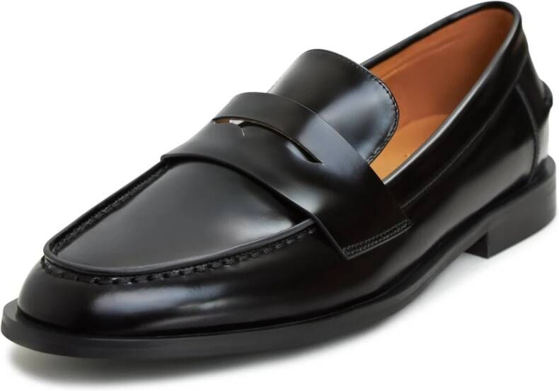 Cesare Gaspari Blokhak loafers Zwart Black Dames