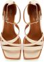 Cesare Gaspari Blokhak Sandalen Beige Dames - Thumbnail 6