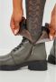 Cesare Gaspari Casual leren blokhak enkellaarsjes Grijs Gray Dames - Thumbnail 12