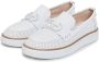 Cesare Gaspari Casual leren platformloafers Wit White Dames - Thumbnail 2