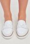 Cesare Gaspari Casual leren platformloafers Wit White Dames - Thumbnail 5