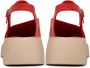 Cesare Gaspari Casual Plateau Sandalen Rood Red Dames - Thumbnail 9