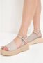 Cesare Gaspari Casual Platform Sandalen Beige Dames - Thumbnail 4