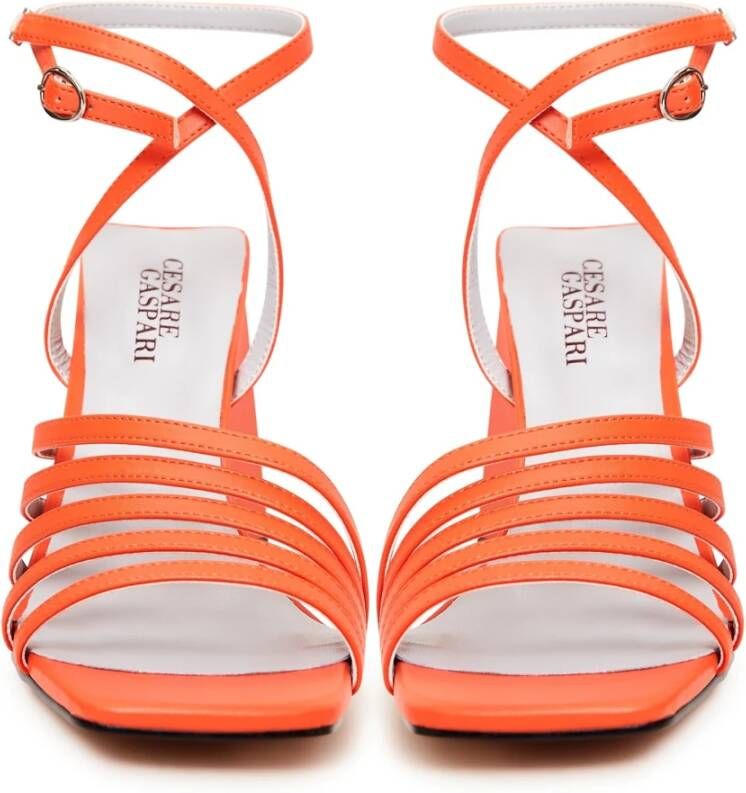 Cesare Gaspari Chunky Comfort Sandalen Oranje Orange Dames