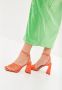 Cesare Gaspari Chunky Comfort Sandalen Oranje Orange Dames - Thumbnail 7