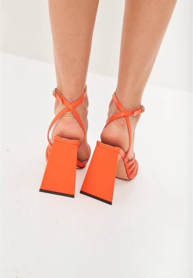 Cesare Gaspari Chunky Comfort Sandalen Oranje Orange Dames