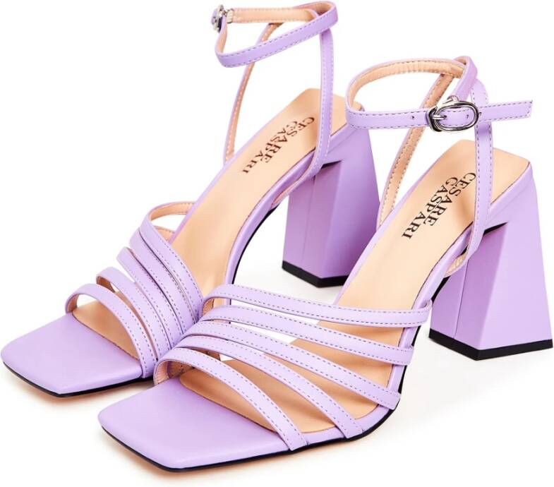 Cesare Gaspari Chunky Comfort Sandalen Violet Purple Dames