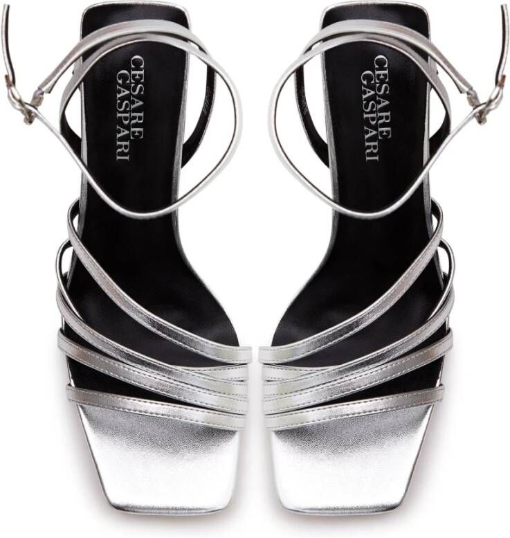 Cesare Gaspari Chunky Comfort Sandalen Zilver Gray Dames