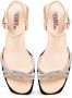 Cesare Gaspari Chunky Heel Leren Sandalen Beige Dames - Thumbnail 4