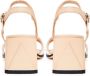 Cesare Gaspari Chunky Heel Leren Sandalen Beige Dames - Thumbnail 6