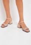 Cesare Gaspari Chunky Heel Leren Sandalen Beige Dames - Thumbnail 7