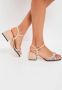 Cesare Gaspari Chunky Heel Leren Sandalen Beige Dames - Thumbnail 8