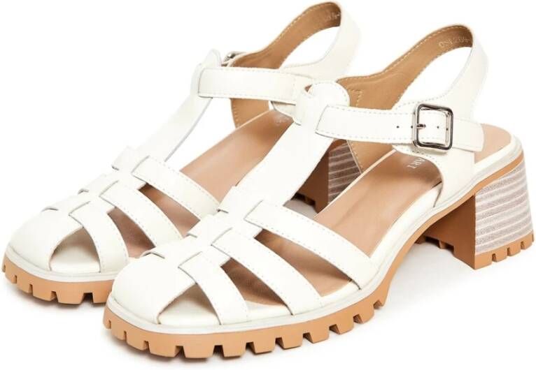 Cesare Gaspari Chunky Heel Sandalen Beige Dames