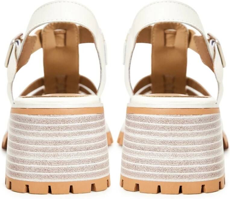 Cesare Gaspari Chunky Heel Sandalen Beige Dames