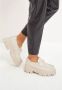 Cesare Gaspari Chunky leren platform loafers Beige Dames - Thumbnail 5