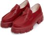 Cesare Gaspari Chunky leren platform loafers Bordeaux Red Dames - Thumbnail 3