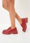 Cesare Gaspari Chunky leren platform loafers Bordeaux Red Dames - Thumbnail 5