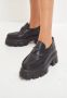 Cesare Gaspari Chunky leren platform loafers Zwart Black Dames - Thumbnail 5