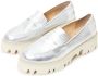 Cesare Gaspari Chunky Platform Loafers Silver Gray Dames - Thumbnail 3