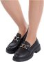 Cesare Gaspari Chunky Platform Loafers Zwart Black Dames - Thumbnail 3