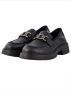 Cesare Gaspari Chunky Platform Loafers Zwart Black Dames - Thumbnail 4