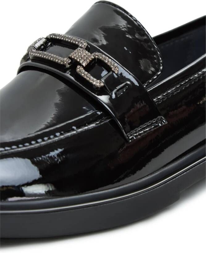 Cesare Gaspari Elegant Block Heels Loafers Black Dames