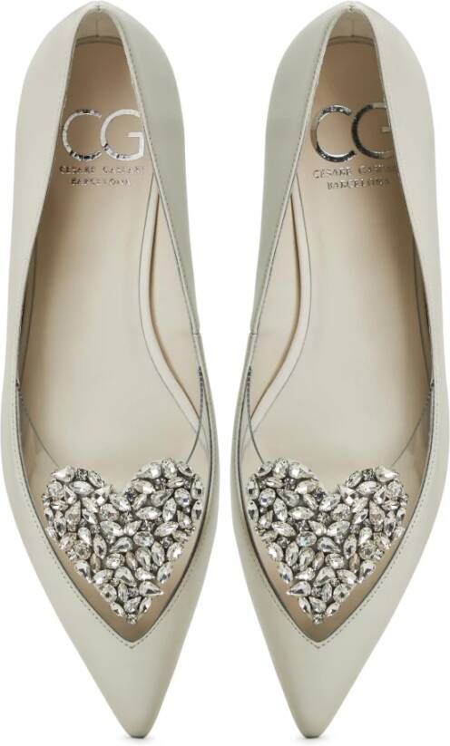 Cesare Gaspari Elegant Flat Sole Ballerinas Beige Dames