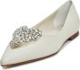 Cesare Gaspari Elegant Flat Sole Ballerinas Beige Dames - Thumbnail 6