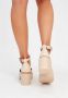 Cesare Gaspari Elegant High Heeled Leather Sandals Beige Dames - Thumbnail 11