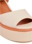 Cesare Gaspari Elegant High Heeled Leather Sandals Beige Dames - Thumbnail 4