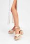 Cesare Gaspari Elegant High Heeled Leather Sandals Beige Dames - Thumbnail 7