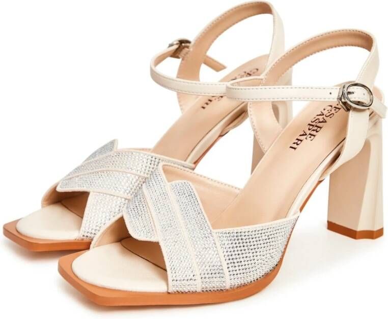 Cesare Gaspari Elegant High-Heeled Sandals Beige Dames