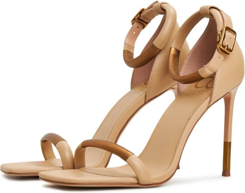 Cesare Gaspari Elegant High Heeled Sandals Beige Dames