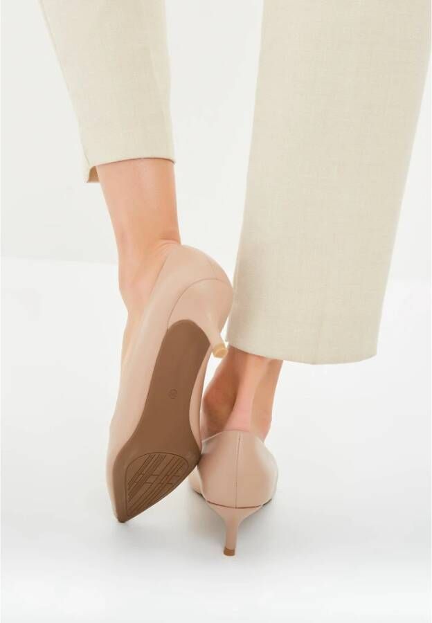 Cesare Gaspari Elegant Luxe Pumps Beige Pink Dames