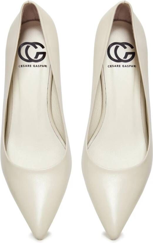 Cesare Gaspari Elegant Luxe Pumps Off White Dames