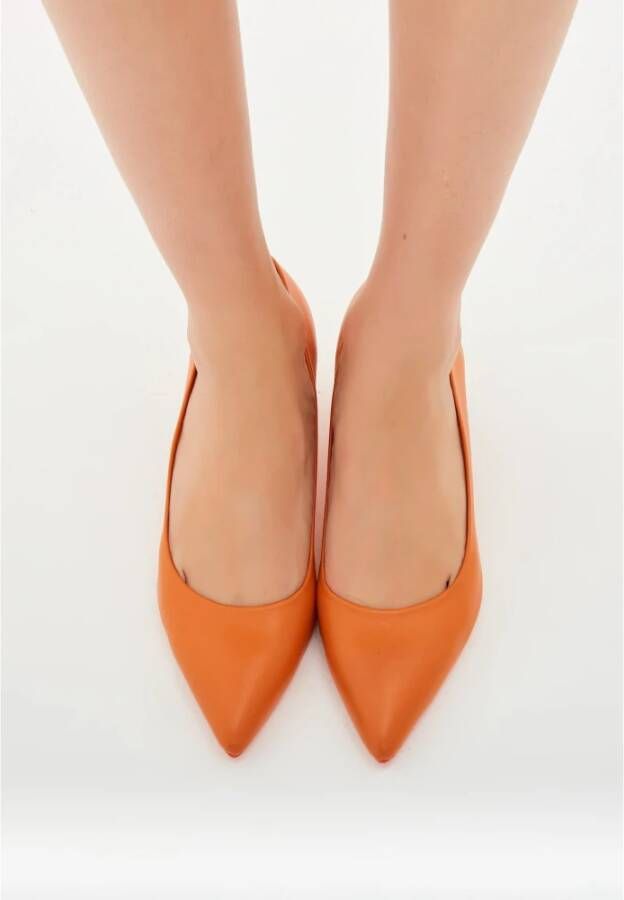 Cesare Gaspari Elegant Luxe Pumps Orange Dames