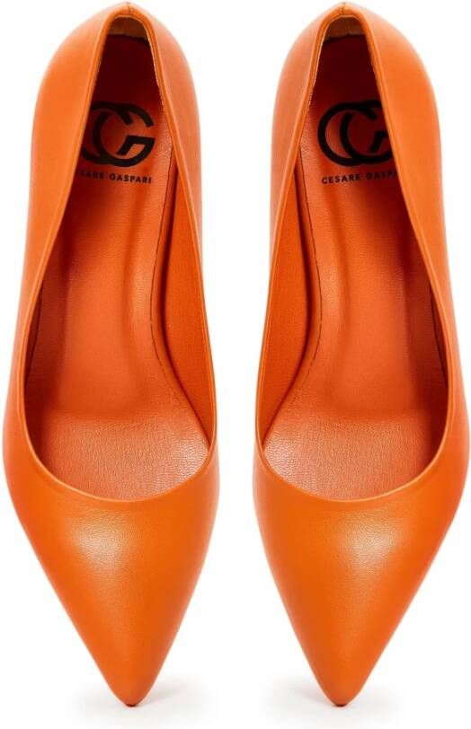 Cesare Gaspari Elegant Luxe Pumps Orange Dames