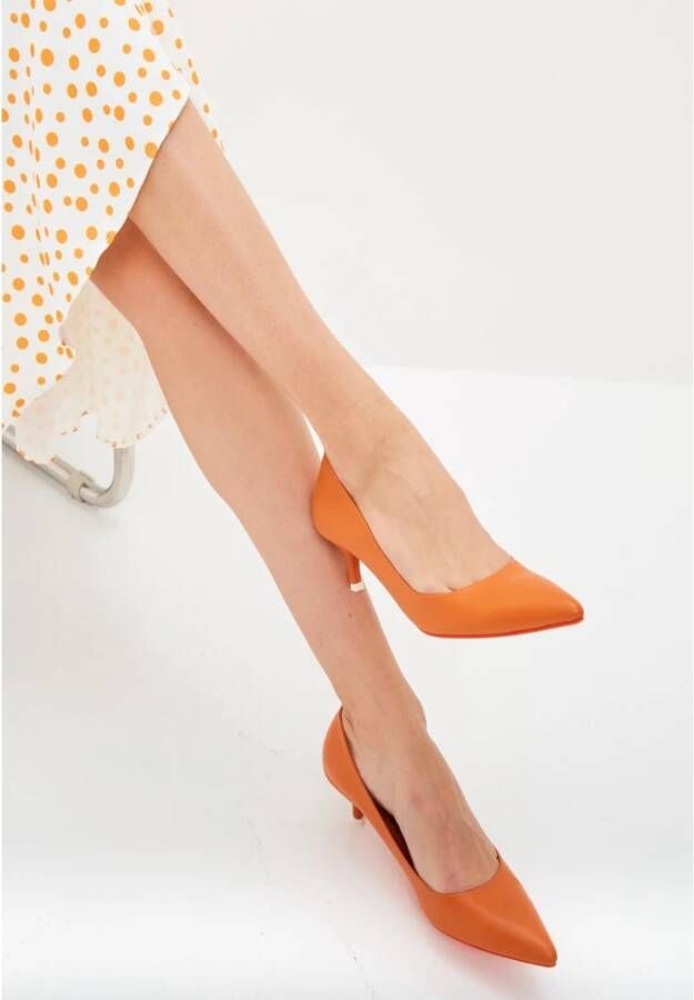 Cesare Gaspari Elegant Luxe Pumps Orange Dames