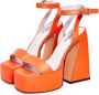 Cesare Gaspari Elegant Orange High-Heeled Sandals Orange Dames - Thumbnail 3