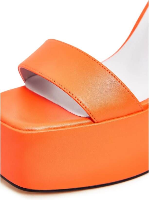 Cesare Gaspari Elegant Orange High-Heeled Sandals Orange Dames