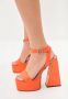 Cesare Gaspari Elegant Orange High-Heeled Sandals Orange Dames - Thumbnail 9