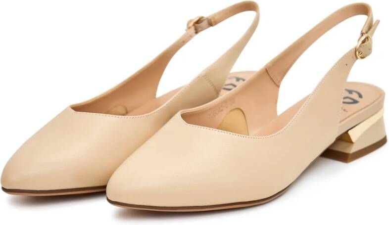 Cesare Gaspari Elegant Slingback Ballerinas Beige Dames