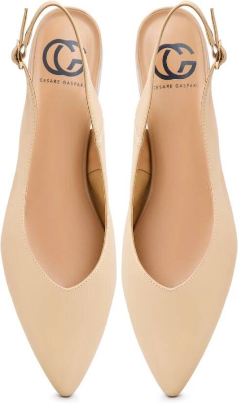 Cesare Gaspari Elegant Slingback Ballerinas Beige Dames