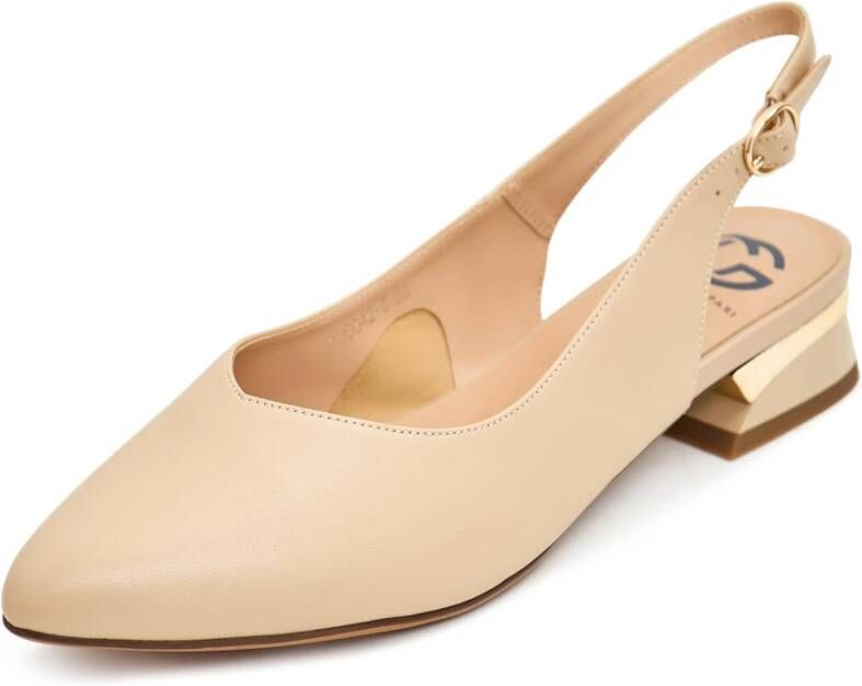 Cesare Gaspari Elegant Slingback Ballerinas Beige Dames