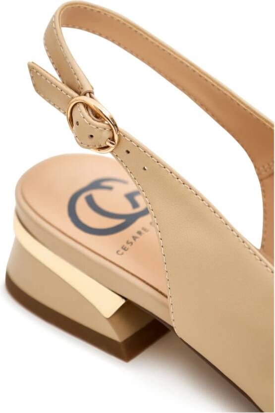 Cesare Gaspari Elegant Slingback Ballerinas Beige Dames