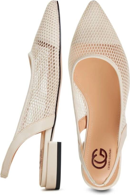 Cesare Gaspari Elegant Slingback Ballet Pumps Beige Dames